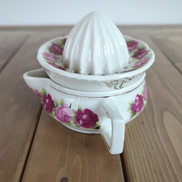 Vintage Porcelain Floral Print German Juicer - Picture 5 of 10